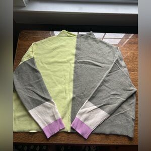 Pilcro Women's Sweater in Gray, Green, and Purple